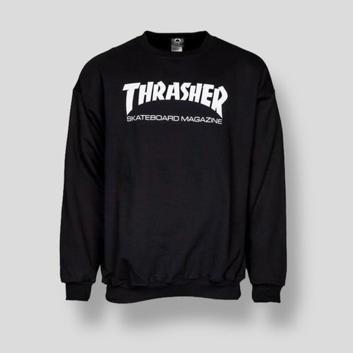 Thrasher Logo Crew Black