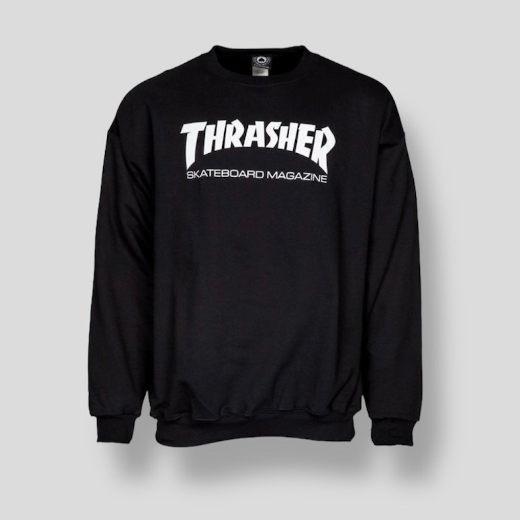 Thrasher Logo Crew Black
