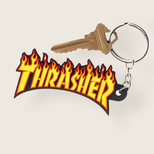 Thrasher Flame Rubber Key Ring