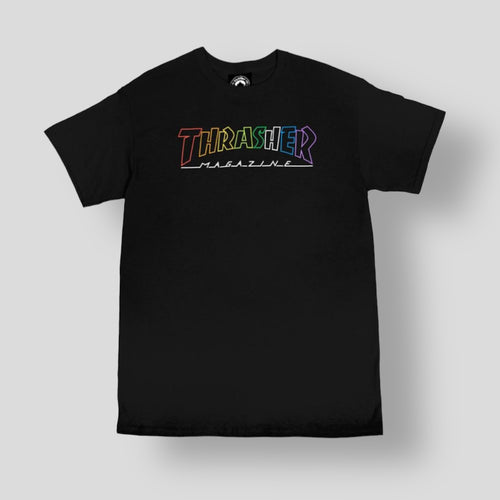 Thrasher Outline Rainbow T-Shirt